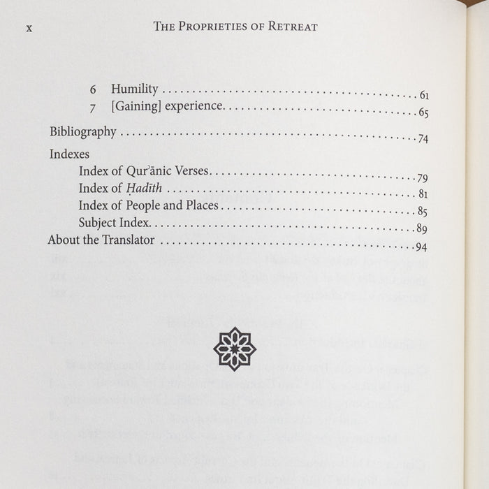 The Proprieties of Retreat, Book 16 of Ihya ulum al-din