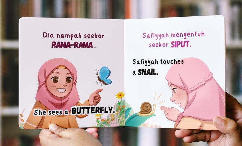 Safiyyah bermain di taman Bilingual Malay - English