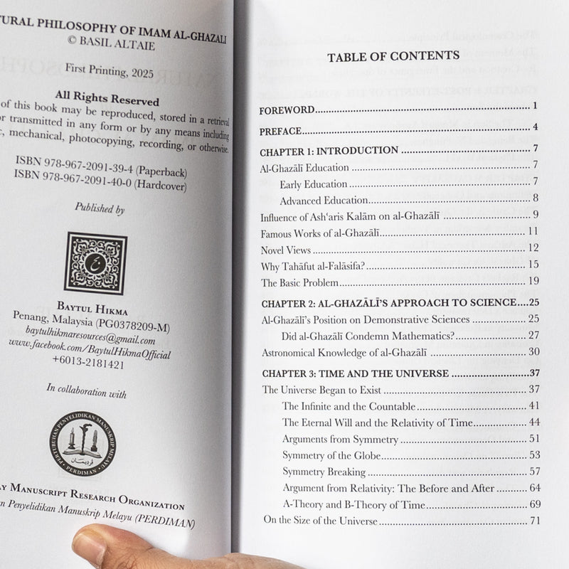 Natural Philosophy of Imam Al-Ghazali