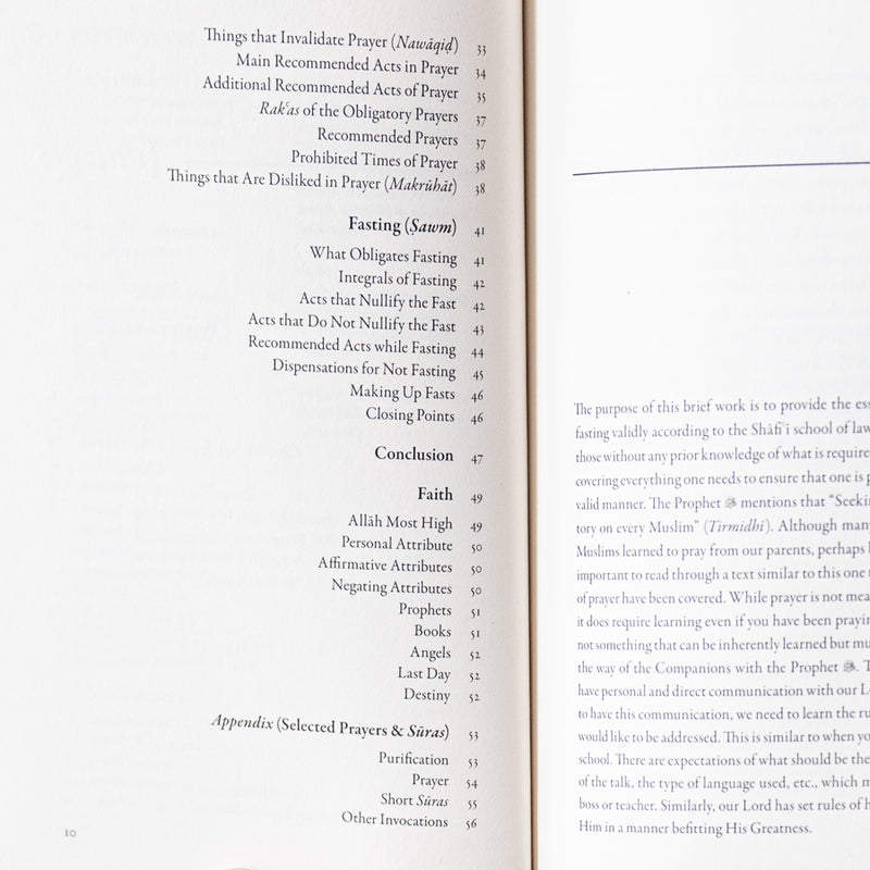 The Shafi'i Manual of Purity, Prayer and Fasting