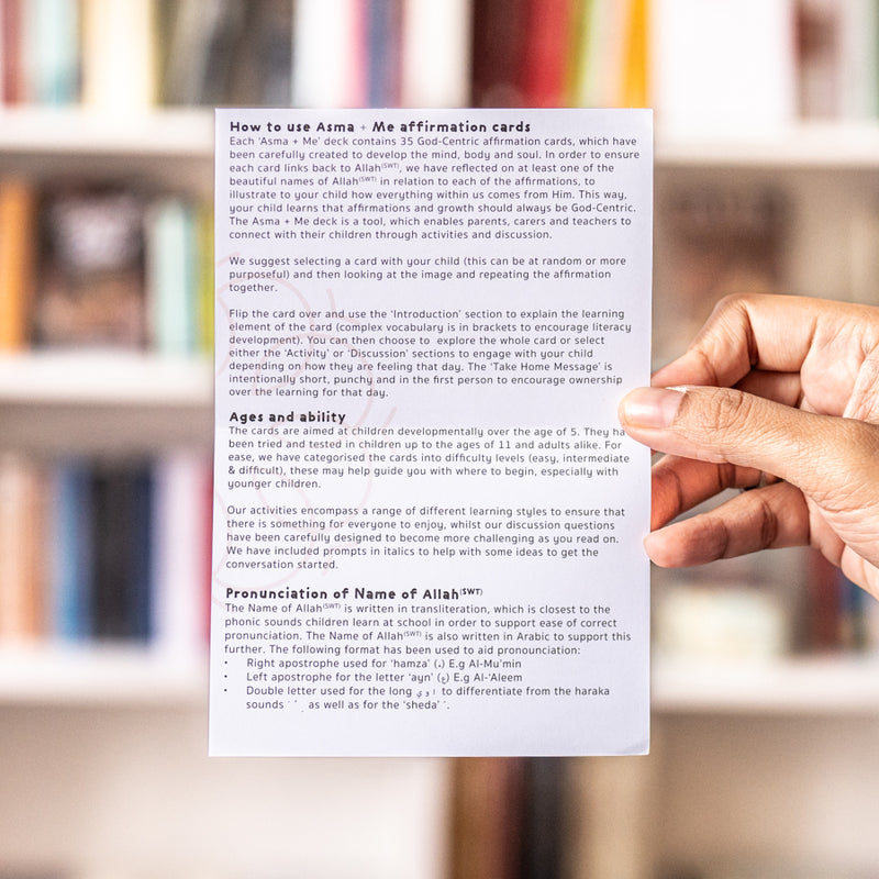 Asma + Me Affirmation Cards