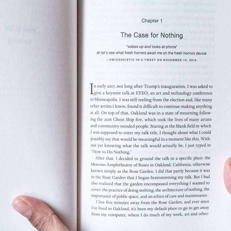 How To Do Nothing: Resisting the Attention Economy