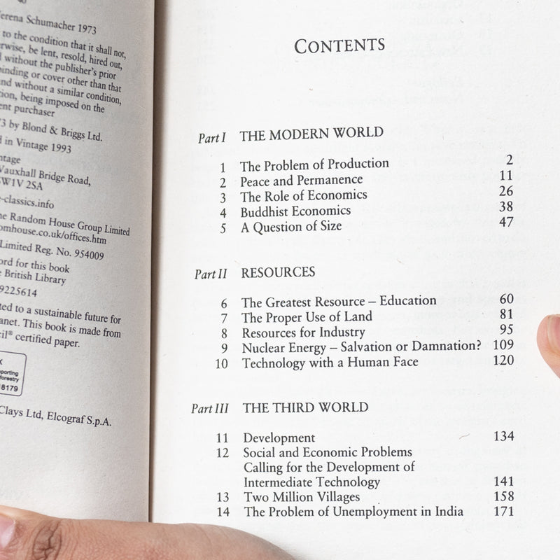 Small Is Beautiful: A Study of Economics as if People Mattered