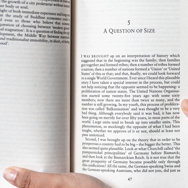 Small Is Beautiful: A Study of Economics as if People Mattered