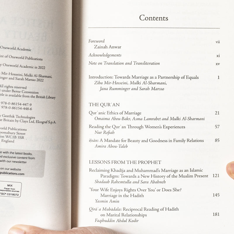 Justice and Beauty in Muslim Marriage: Towards Egalitarian Ethics and Laws