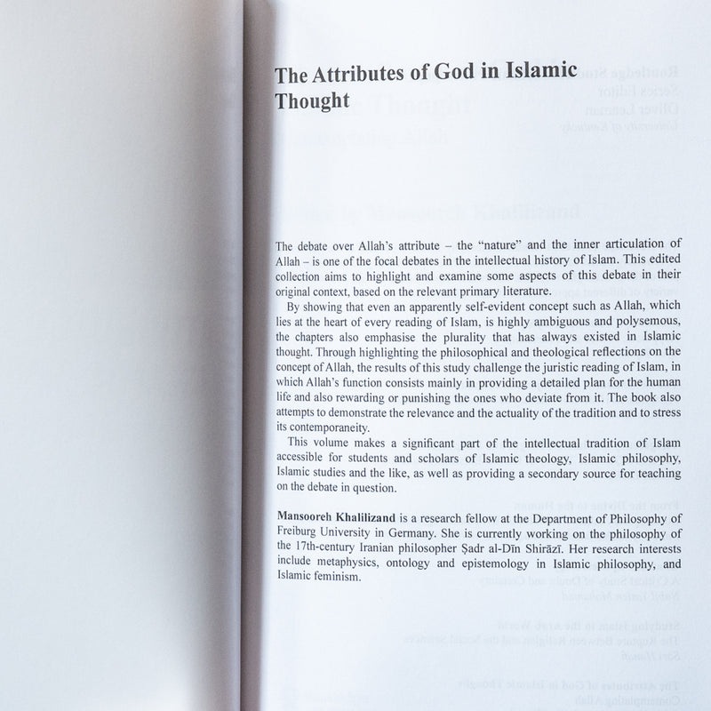 The Attributes of God in Islamic Thought: Contemplating Allah