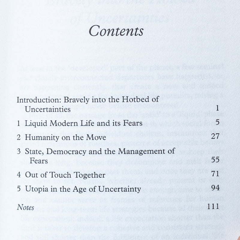 Liquid Times: Living in an Age of Uncertainty