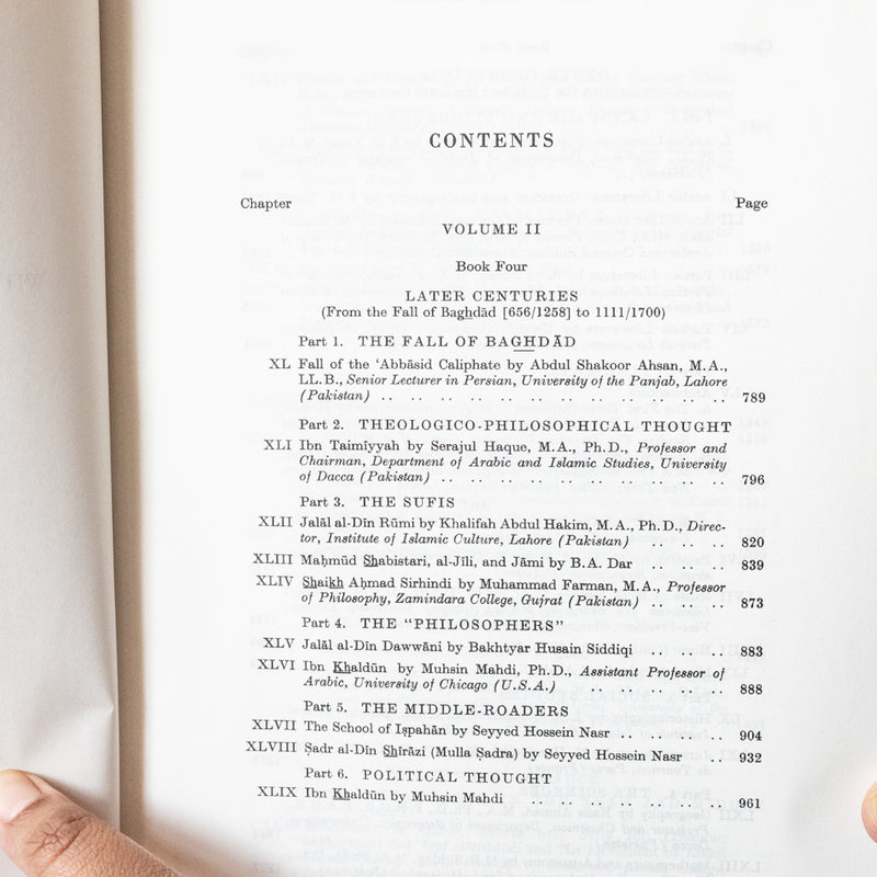 A History of Muslim Philosophy 2-Volume Set