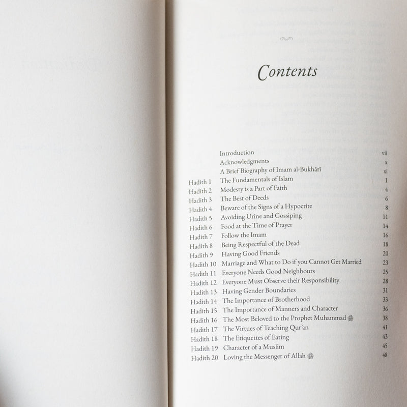 40 Hadith from Sahih al Bukhari