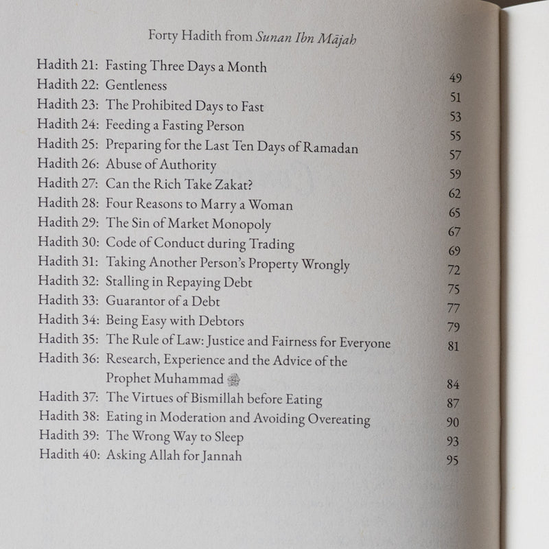 40 Hadith from Sunan Ibn Majah
