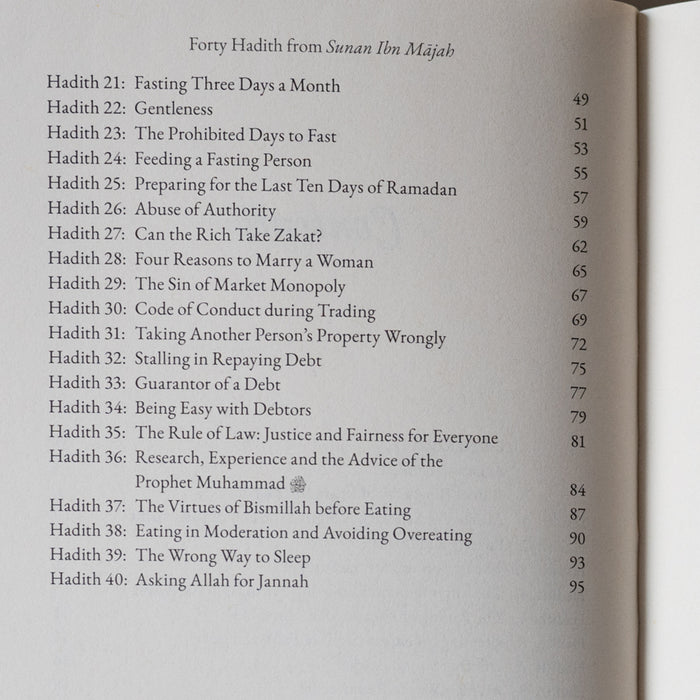 40 Hadith from Sunan Ibn Majah — Wardah Books