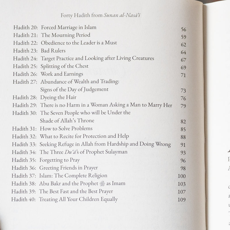 40 Hadith from Sunan al Nasa'i