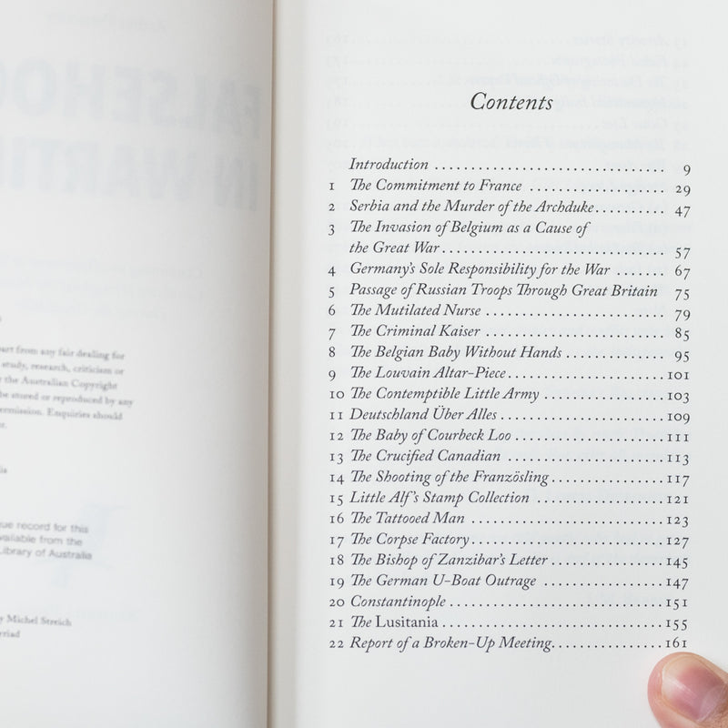 Falsehood in Wartime: Propaganda Lies of the First World War