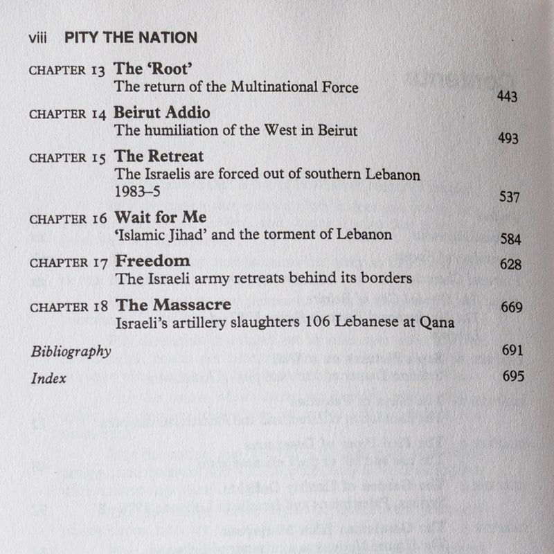 Pity the Nation: Lebanon at War