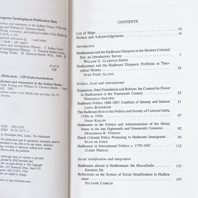 Hadhrami Traders, Scholars and Statesmen in the Indian Ocean, 1750s-1960s