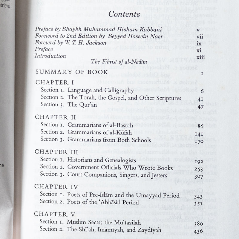 The Fihrist: A 10th Century Survey of Islamic Culture