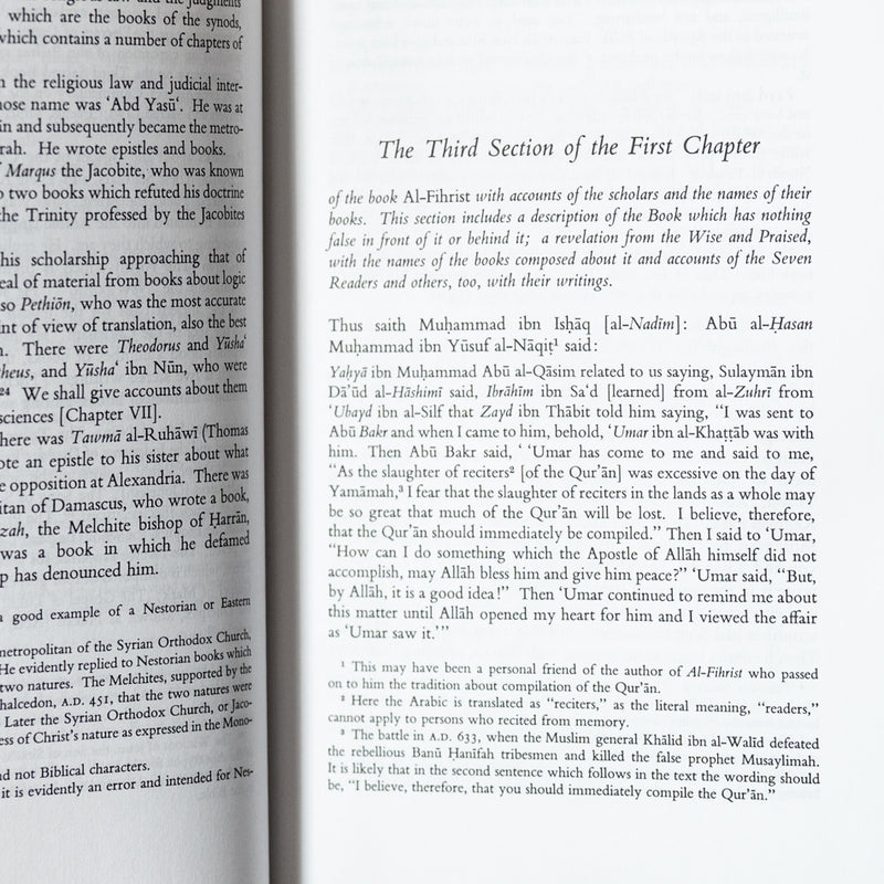 The Fihrist: A 10th Century Survey of Islamic Culture