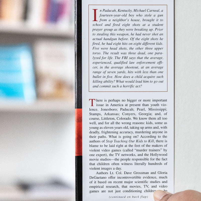 Stop Teaching Our Kids to Kill: A Call to Action Against Tv, Movie & Video Game Violence