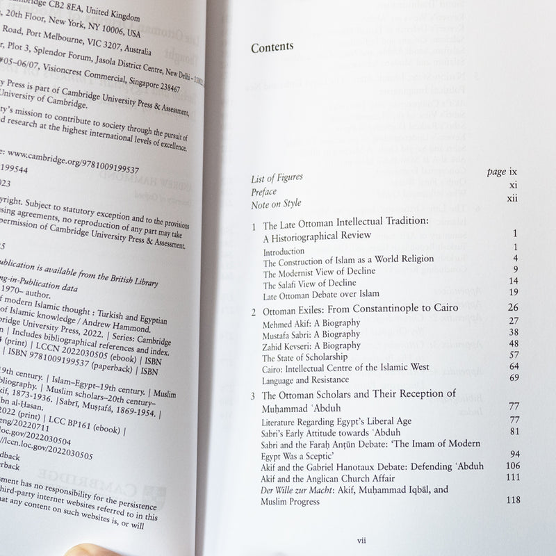 Late Ottoman Origins of Modern Islamic Thought