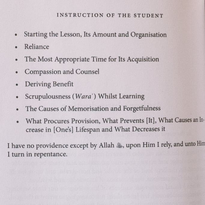 Instructing the Student on the Method of Learning