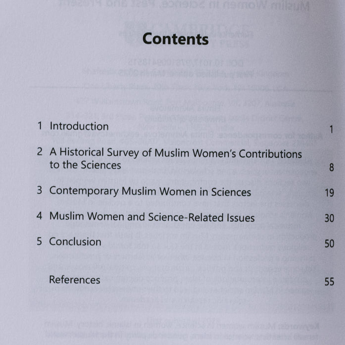 Muslim Women in Science, Past and Present