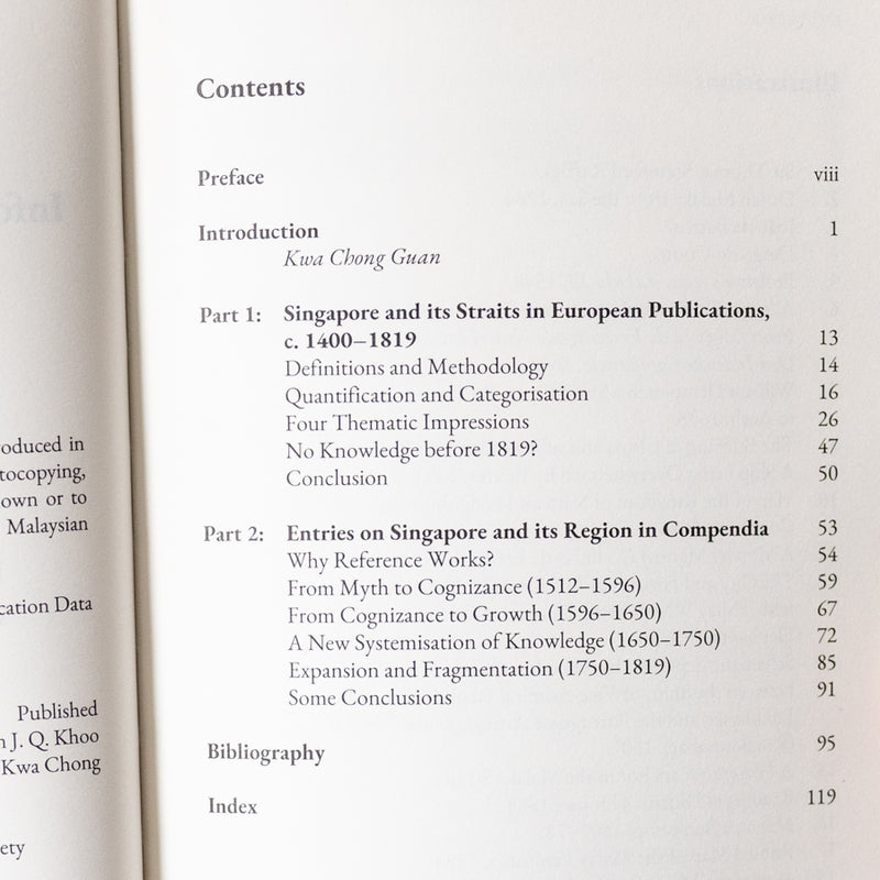 Knowing Singapore: The Evolution of Published Information in Europe c.1500-1819