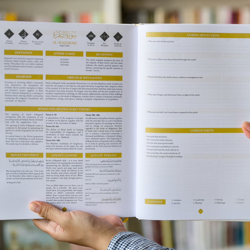 Quran Compass: Surah by Surah Study Guide & Reflection Journal