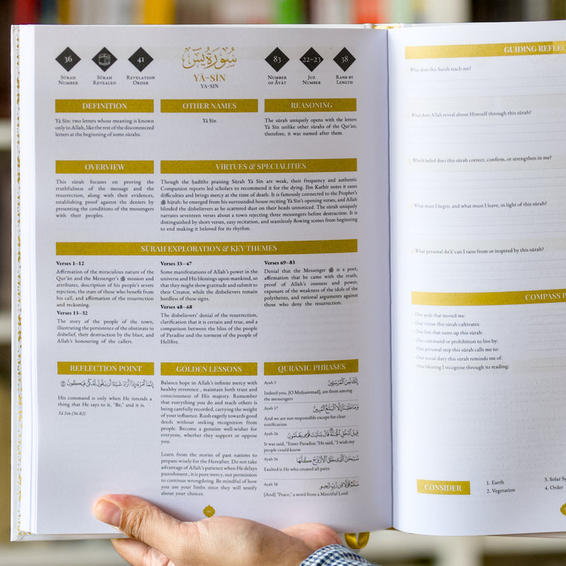 Quran Compass: Surah by Surah Study Guide & Reflection Journal