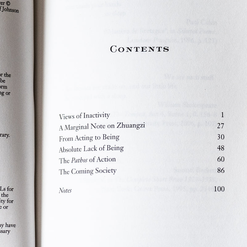 Vita Contemplativa: In Praise of Inactivity