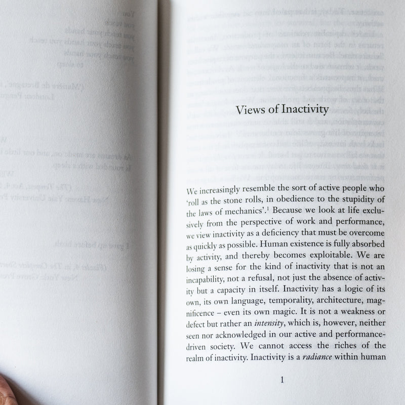 Vita Contemplativa: In Praise of Inactivity