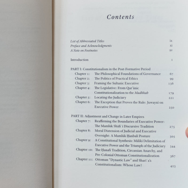 Radical Separation of Powers: A History of Islamic Constitutionalism