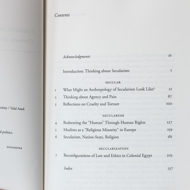 Formations of the Secular: Christianity, Islam, Modernity