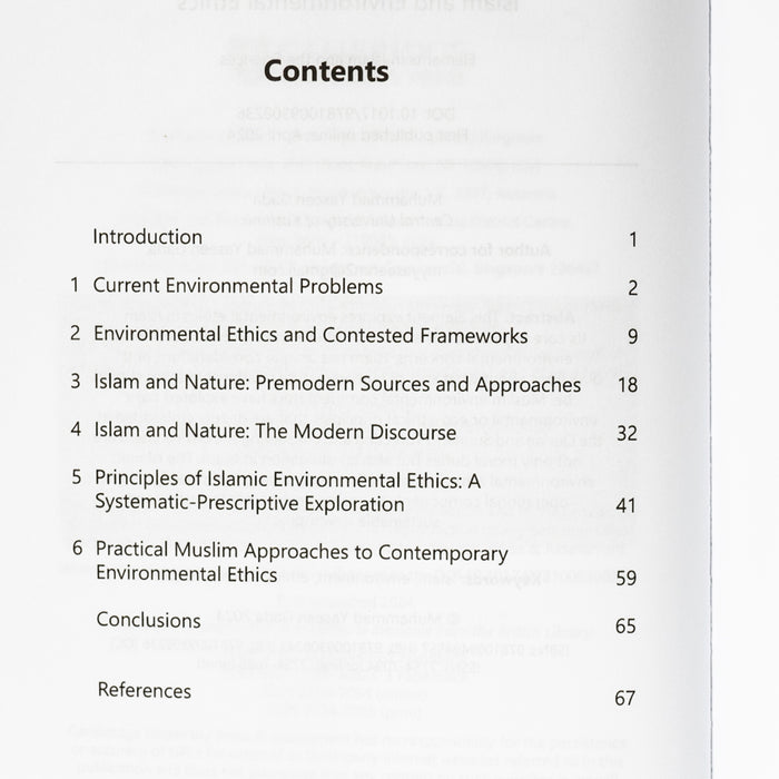 Islam and Environmental Ethics