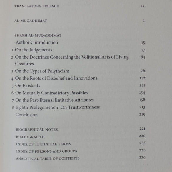 Al-Sanusi's Prolegomena to Islamic Theology