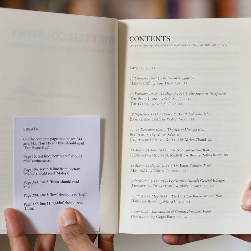 Written Country: The History of Singapore through Literature