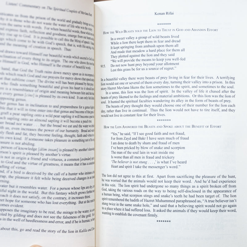 Listen: Commentary on the Spiritual Couplets of Mevlana Rumi