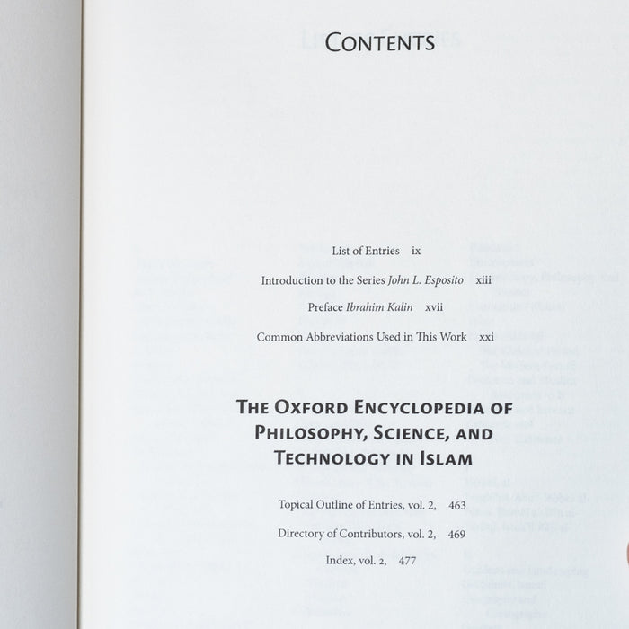 The Oxford Encyclopedia of Philosophy, Science, and Technology in Islam