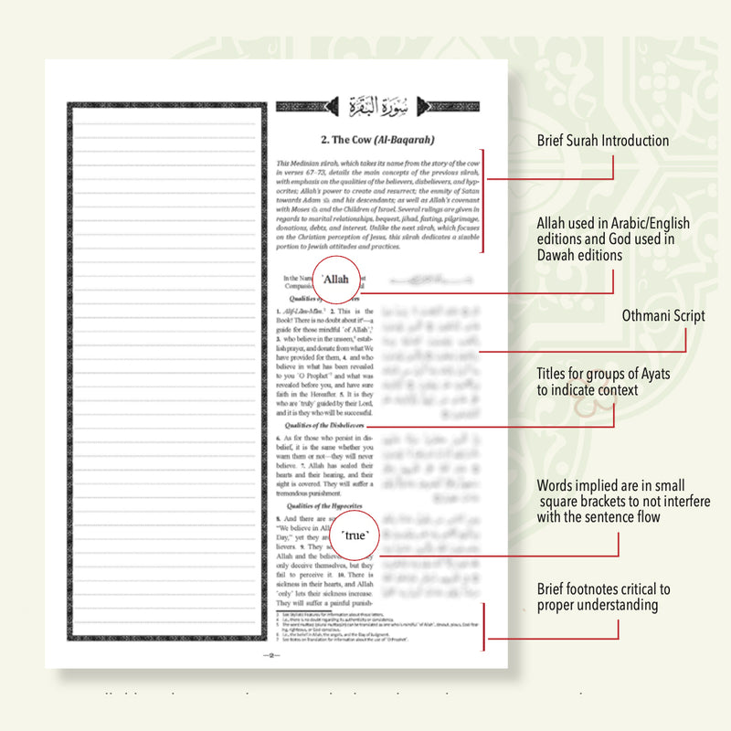 The Clear Quran (English with Arabic Text) Study Journal Edition