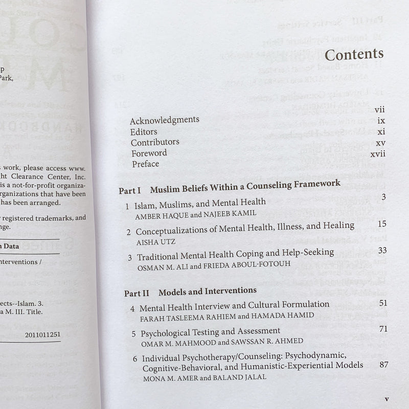 Counseling Muslims: Handbook of Mental Health Issues and Interventions