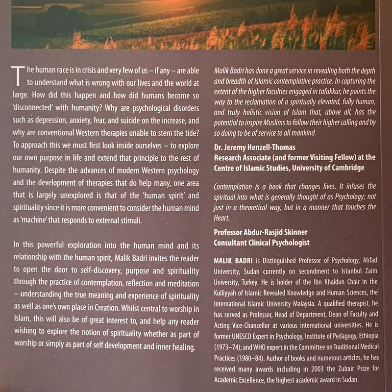 Contemplation: An Islamic Psychospiritual Study (2018 Edition)