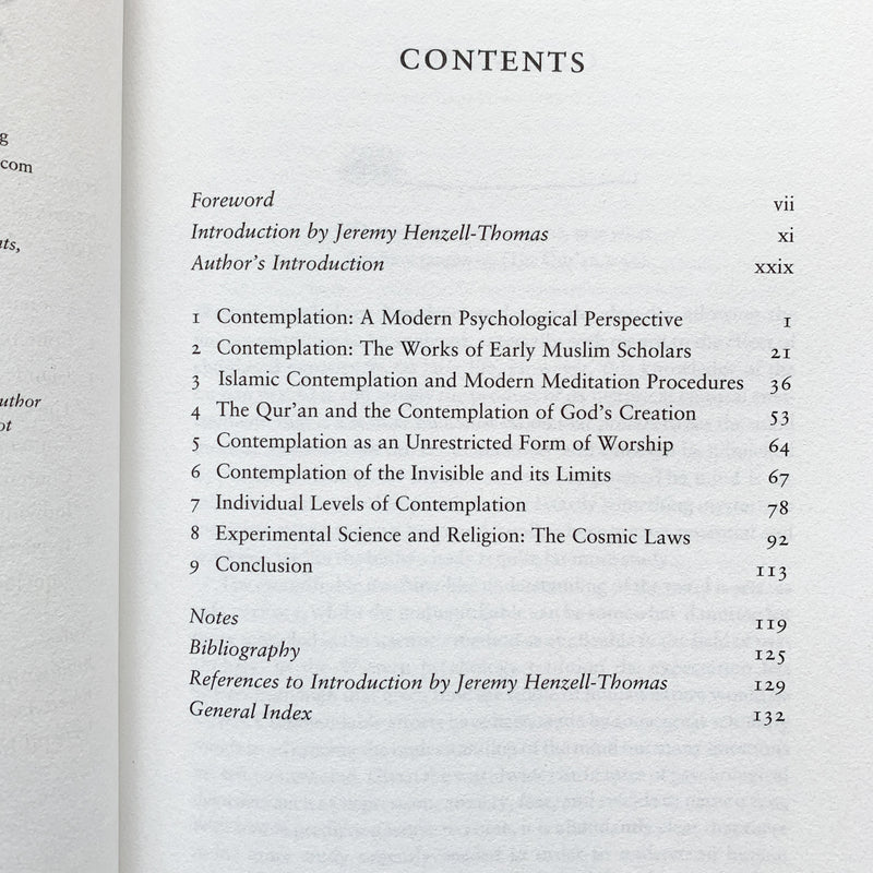 Contemplation: An Islamic Psychospiritual Study (2018 Edition)