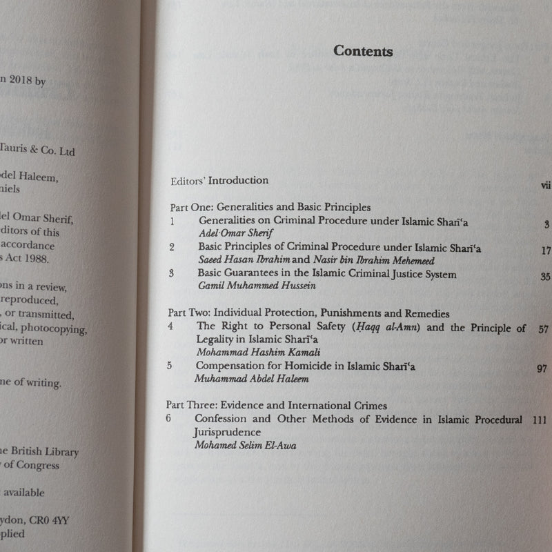 Criminal Justice in Islam: Judicial Procedure in the Shari'a