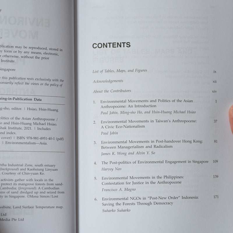 Environmental Movements and Politics of the Asian Anthropocene