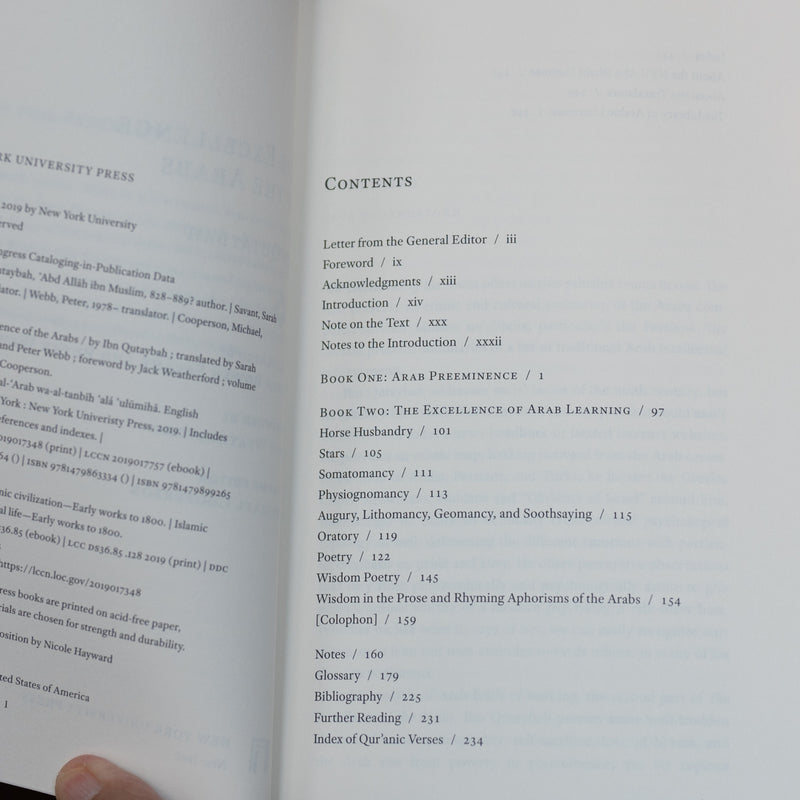 The Excellence of the Arabs