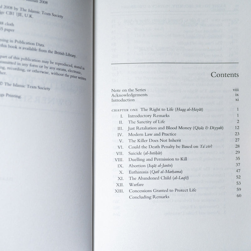 Right to Life, Security, Privacy and Ownership in Islam