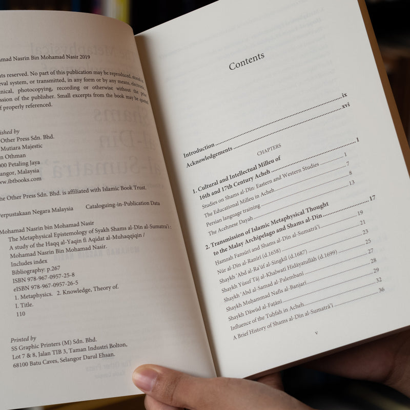 The Metaphysical Epistemology of Shaykh Shams al-Din al-Sumatra'i