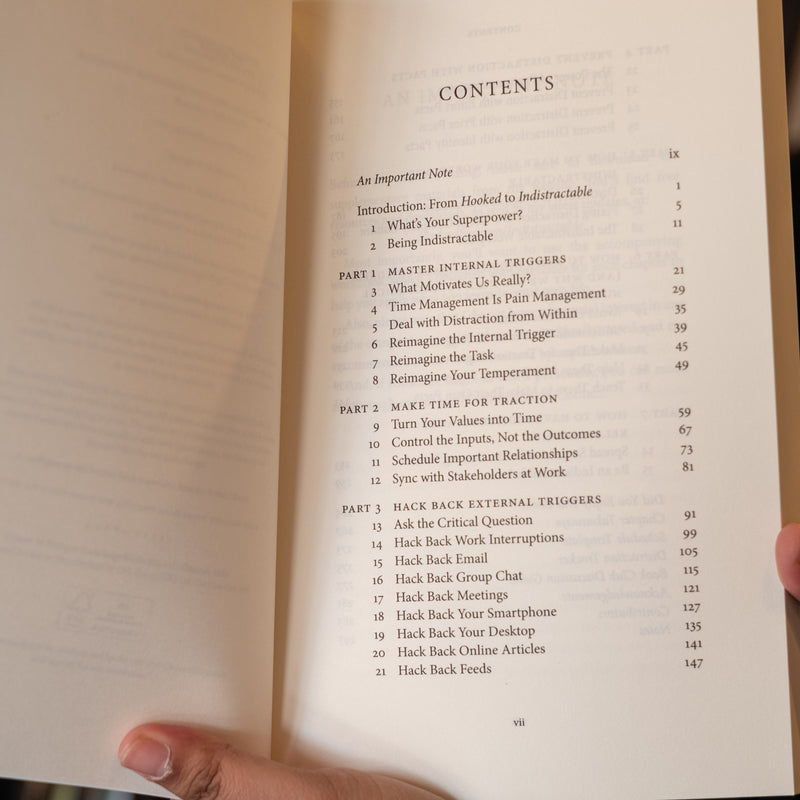 Indistractable: How to Control Your Attention and Choose Your Life