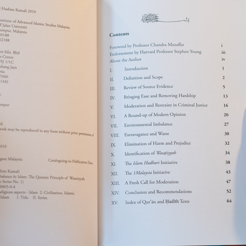 Moderation and Balance in Islam: The Quranic Principle of Wasatiyyah