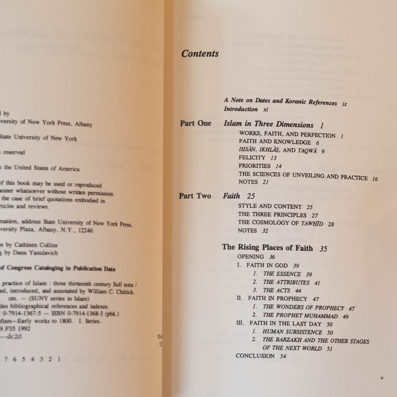 Faith and Practice of Islam: Three 13th Century Sufi Texts