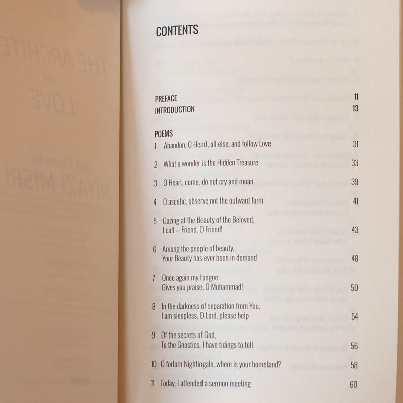 The Architect of Love: Sufi Poems by Niyazi Misri